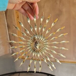 Gold Twisted Star Ornament